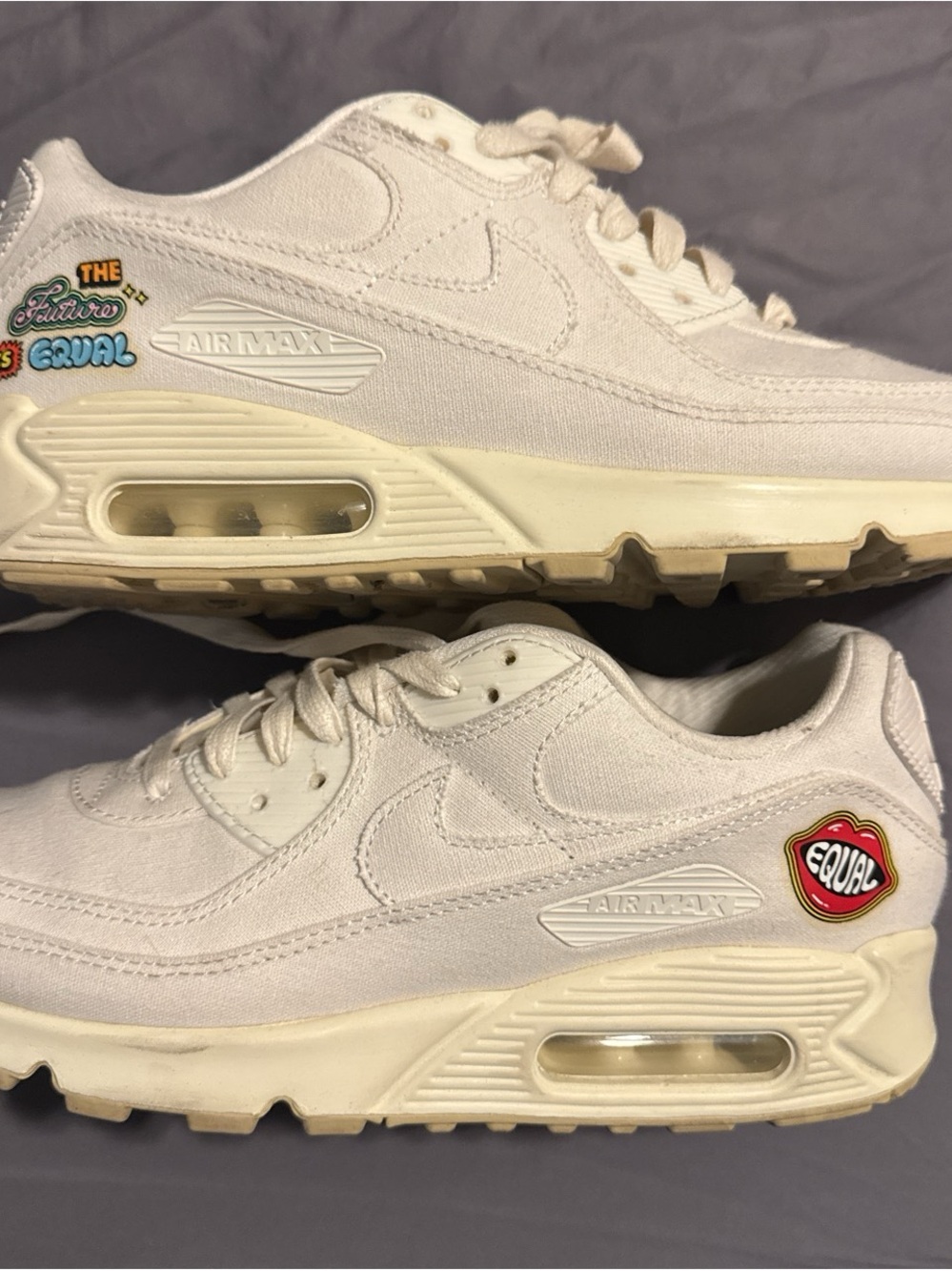 Nike Women's Air Max Canvas Sneakers in Cream/Off-White